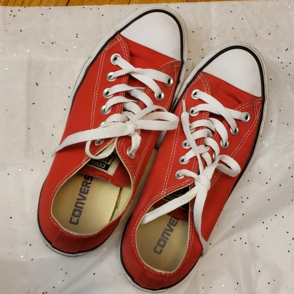 converse all star red and white